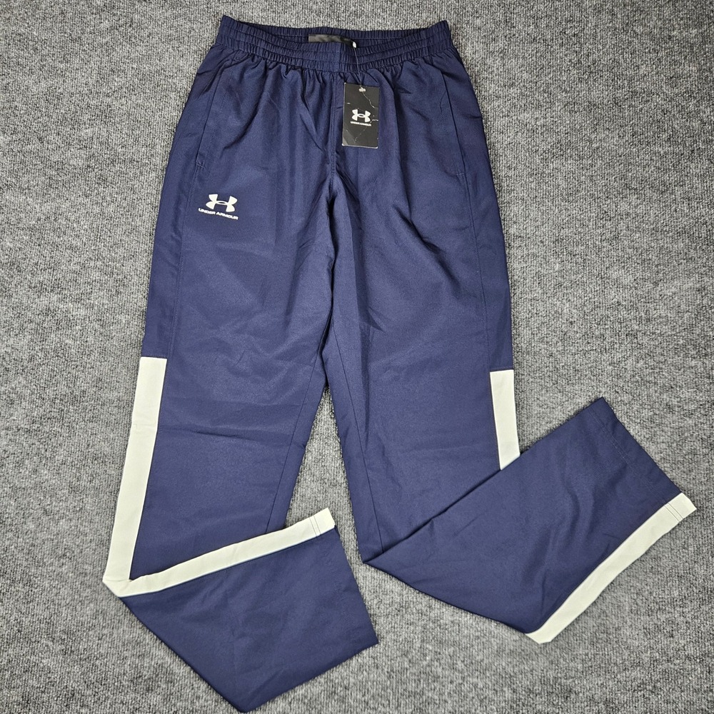 Under Armour Vital Woven Pants Mens S TALL‎ x34 Navy Blue Athletic Track NEW